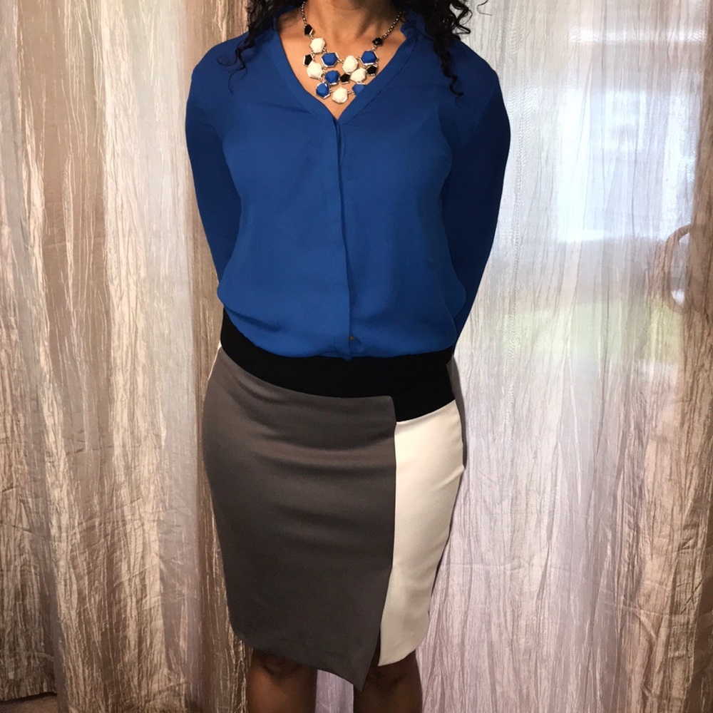 Darjoni color block skirt